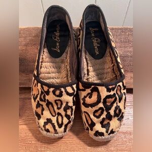 Sam Edelman Brown and Black Espadrilles with‎ Leopard Print